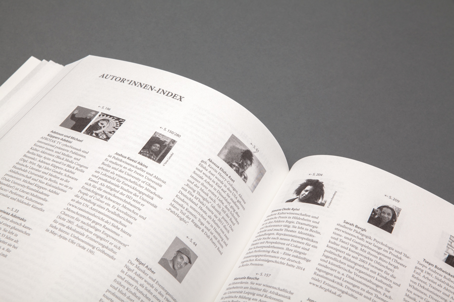 Spiegeblicke, Perspektiven Schwarzer Bewegung, layout spreads, details